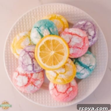 Lemon Sunshine Crinkle Cookies 9 Spring Pastel Lemon Crinkle Cookies
