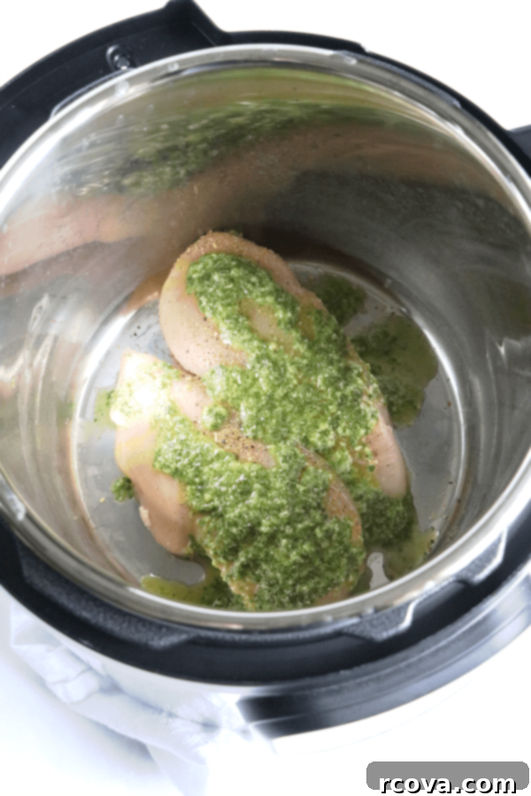 Make-Ahead Pesto Chicken Quinoa Bowls 4 Pesto Chicken Quinoa Bowl - Close Up