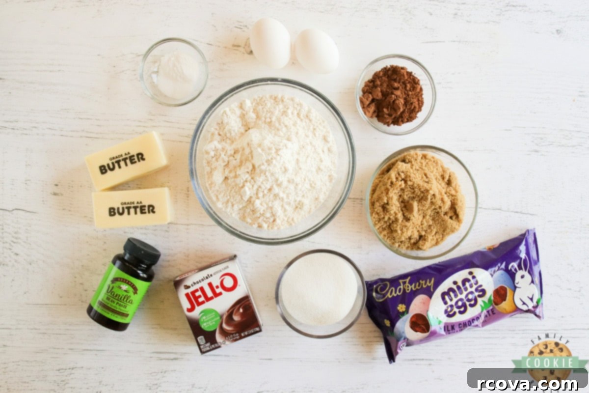 Decadent Cadbury Mini Egg Chocolate Cookies 4 Ingredients in Cadbury Mini Egg Chocolate Cookies
