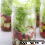 Mason Jar Antipasto: Italian Flavor On-the-Go 5 Chopped Antipasto Salad in Mason Jars