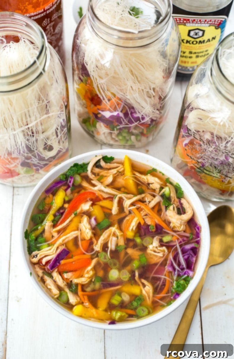 DIY Instant Noodle Jars 6 Mason Jar Instant Noodle Soups ready for the fridge