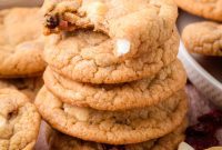 Creamy White Chocolate Cranberry Bliss Cookies